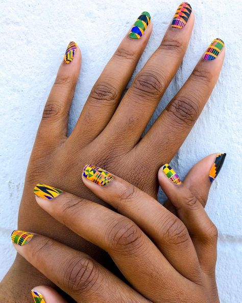 African Nail Designs, Nail Art Mariage, Tropical Vacation Nails, American Nails, Natural Nail Art, Black Nail Art, Polish Ideas, Black Nail Designs, Vacation Nails