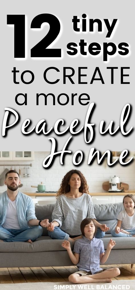 Craving more peace at home? Starte creating a more peaceful and calm home with these 12 tips to stop the chaos. Ideas for families to become more intentional and less crazy. #peacefulparenting #parenting Holistic Parenting, Calming Home, Peaceful Family, Calm Home, Positive Parenting Quotes, Parenting Adult Children, Quick Meditation, Home With Kids, Family Bonding Activities