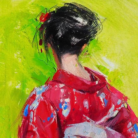 Monica Castanys Art, Japanese Oil Painting, Japanese Contemporary Art, Popular Artists, Contemporary Abstract Art, Daily Painting, Impressionist Paintings, Impressionist Art, Art Portfolio