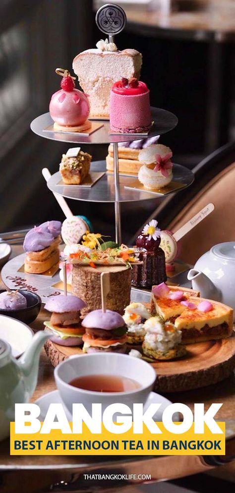 As a Brit living in Bangkok, I can’t help but fancy an afternoon tea once in a while. Which is why we are sharing the best afternoon tea in Bangkok options, from budget to luxury.

#Bangkok #AfternoonTea #BangkokThingstodo #RomanticthingstodoinBangkok #BangkokFood #Thailand #ThailandTravel Asian Afternoon Tea, Asian Destinations, Thai Snacks, Bangkok Food, Best Afternoon Tea, Banana Blossom, Afternoon Tea Set, Thailand Travel Tips, Tea Ideas