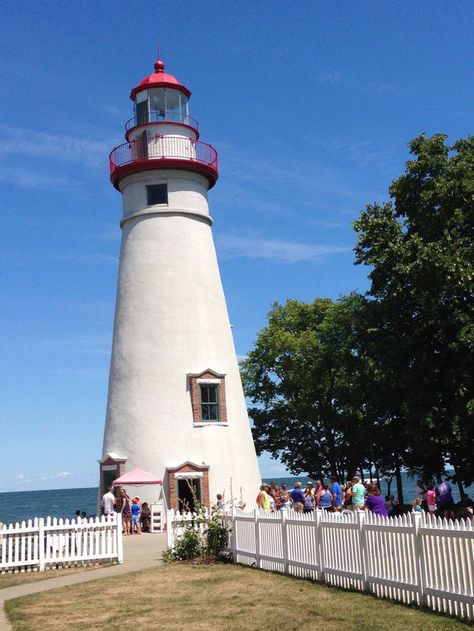 Lake Erie lighthouse tour: Explore beacons at Marblehead, Lorain, Fairport Harbor & more - cleveland.com Lake Erie Ohio, Marblehead Lighthouse, Erie Canal, Lighthouse Point, Lighthouse Keeper, Lighthouse Pictures, Tower Building, Cedar Point, Pier Fishing