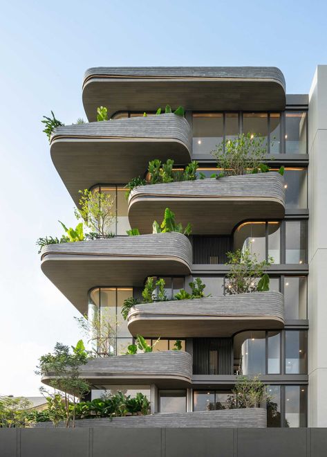 Apartments Exterior, Facade Architecture Design, Residential Building Design, Building Elevation, Modern Architecture Building, Architecture Building Design, Apartment Architecture, Architecture Design Concept, Sanya