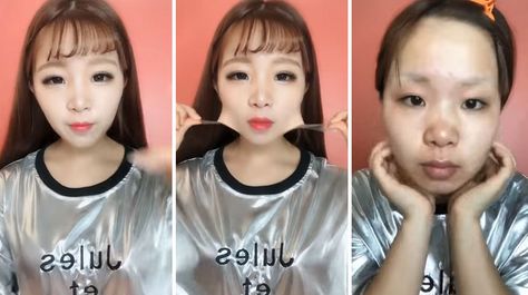 After Seeing These 22 Women Remove Their Makeup You Will Never Be Able To Trust Anyone Again Asian Makeup Transformation, Arabic Eye Makeup, Fake Makeup, Fake Skin, Chinese Makeup, Special Makeup, Sephora Skin Care, Make Up Videos, Full Face Makeup