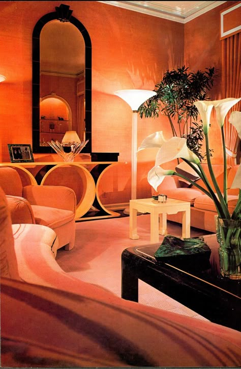 Decade-by-Decade: A Look at the Typical American Household by Decade 80s Deco, 1980s Interior, Interior Art Deco, 80s Interior Design, 80s Room, 80s Art Deco, 80s Home, 80s Interior, 80s Decor