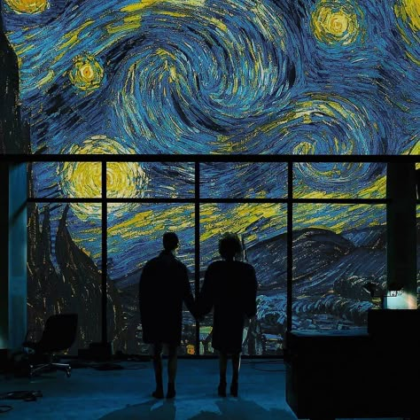 Arte Van Gogh, The Starry Night, Van Gogh Paintings, Van Gogh Art, Starry Night Van Gogh, Blue Aesthetic, Vincent Van Gogh, Aesthetic Art, Van Gogh