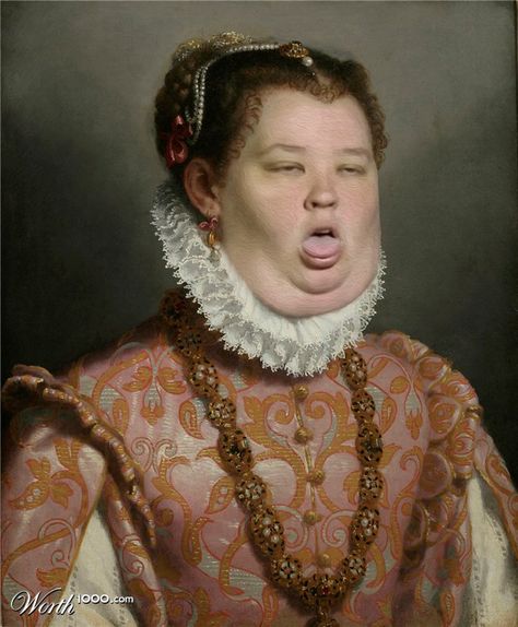 Celebrity's Faces Photoshopped onto Renaissance Paintings Photoshop Celebrities, John William Godward, Mama June, Honey Boo Boo, William Adolphe Bouguereau, Elisabeth Ii, Celebrity Faces, Hieronymus Bosch, Photoshop Painting