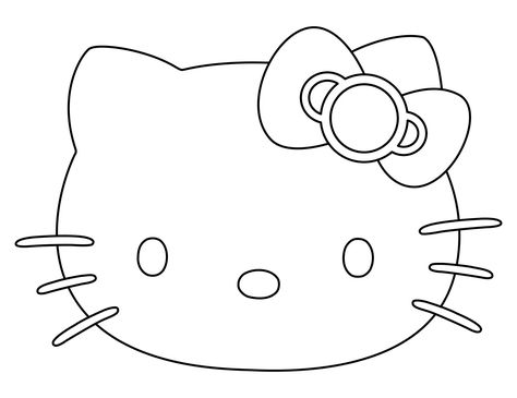 Hello Kitty Face Template Hello Kitty Face Template, Hello Kitty Template, Hello Kitty Background, Hello Kitty Head, Easter Coloring Pages Printable, Face Printable, Diy Valentinstag, Kitty Background, Hello Kitty Decorations