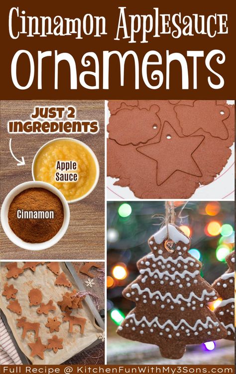 Apple Sauce Christmas Ornaments, Applesauce Christmas Ornaments, Applesauce Gingerbread Ornaments, Cinnamon And Applesauce Ornaments, Cinnamon Decorations Diy, Cinnamon Handprint Ornaments, Cinnamon Ornaments No Applesauce, Cinnamon Ornaments Easy No Bake, Applesauce And Cinnamon Ornaments