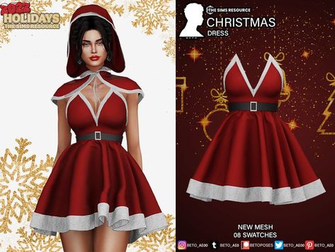 Sims 4 Christmas Outfit, Sims 4 Cc Christmas Clothing, Sims 4 Christmas Cc Clothes, Female Cc Sims 4, Sims 4 Christmas Cc, Sims Christmas, Egyptian Outfit, Ts4 Clothes, Sparkly Party Dress