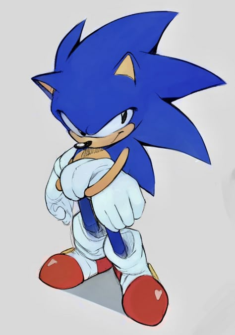 Sonic Angry Face, Sonic Anotamy, Cool Sonic Art, Classic Sonic Fan Art, Sonic The Hedgehog Cute, Sonic Painting, Sonic The Hedgehog Fanart, Sonic The Hedgehog Art, Sonic Poses