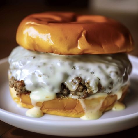 Garlic Overload Burgers with Creamy Garlic Burger Sauce Garlic Burger Sauce, Low Carb Bun, Side Items, Creamy Garlic Sauce, Burger Sauce, Garlic Fries, Hamburger Buns, Brioche Buns, Quick Weeknight Dinners