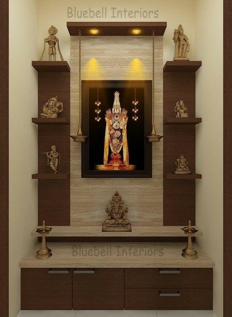 Tempal Ideas Home, Poja Room Ideas, Temple Room, Pooja Door Design, Mandir Design, Temple Design For Home, Pooja Mandir, Pooja Room Door Design, Pooja Room Design