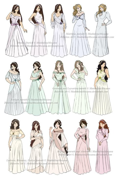 Wedding Rainbow, Medieval Costumes, Dress Sketches, Dress Drawing, Anime Dress, Poses References, Fashion Design Drawings, Drawing Clothes, Fantasy Clothing