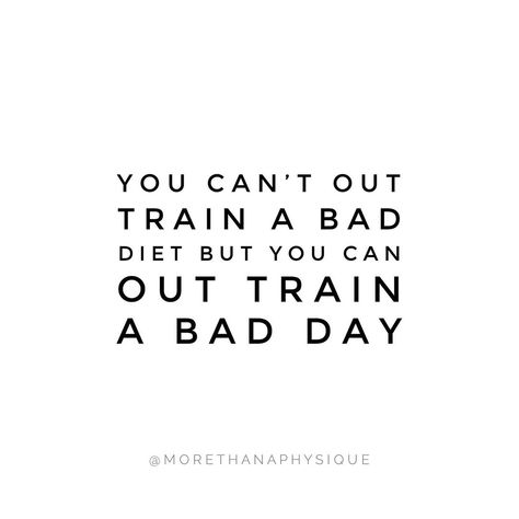 More Than A Physique Podcast on Instagram: “You can’t out train a bad diet but you CAN out train a bad day⁣ ⁣ 💫 I never used to go to the gym after a “bad” day or on days I didn’t…” You Can’t Outrun A Bad Diet, Bad Diet, Go To The Gym, Bad Day, Going To The Gym, A Bad, The Gym, Fitness Inspiration, Podcast