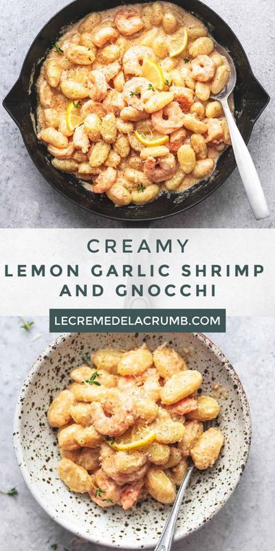 Shrimp Scampi Gnocchi, Prawn Gnocchi Recipes, Creamy Garlic Gnocchi, Gnocchi Recipes With Meat, Lemon Garlic Chicken Gnocchi, Scallops And Gnocchi, Gnocchi With White Sauce, Gnocchi Recipes Shrimp, Shrimp Gnocchi Recipes Healthy