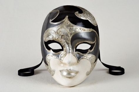 Volto Mask, Elf Paladin, Mask Full Face, Venice Mask, Venetian Carnival Masks, Venetian Carnival, Mask Painting, Carnival Of Venice, Venetian Masks