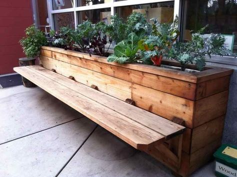 Beautiful yet functional privacy fence planter boxes ideas 35 Patio Images, Diy Planters Outdoor, Summer Planter, Outdoor Planter Boxes, Planter Bench, Fence Planters, Diy Planter, Diy Planter Box, Raised Garden Beds Diy