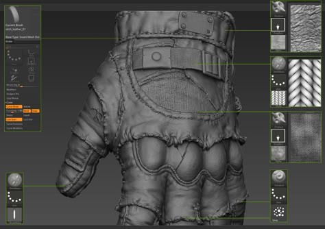 Workflow: Game Prop Sculpting in ZBrush 3d Garments, 3d Learning, Zbrush Render, Zbrush Tips, Giger Art, Zbrush Tutorial, 3d Modeling Tutorial, Logo Design Inspiration Creative, Digital Sculpting