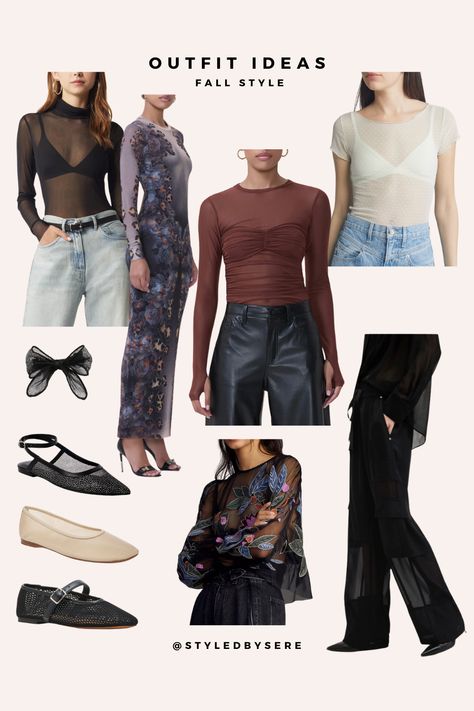 A top fall/winter 2024 trend is mesh. We see it in a variety of fun ways, from dresses and tops to pants, shoes, and accessories. Here are some of our favorite ways to wear this sensational trend. Mesh Turtleneck, Fall Trend, Fall Winter 2024, Winter 2024, Fall 2024, Shoes And Accessories, Fall Trends, Outfit Ideas, Fall Winter