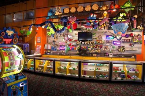 Arcade Prize Counter Aesthetic, Arcade Prize Counter, Fnaf Comfort, Arcade Layout, Prize Counter, Arcade Tickets, Arcade Prizes, Aesthetic Arcade, Halloween Prizes