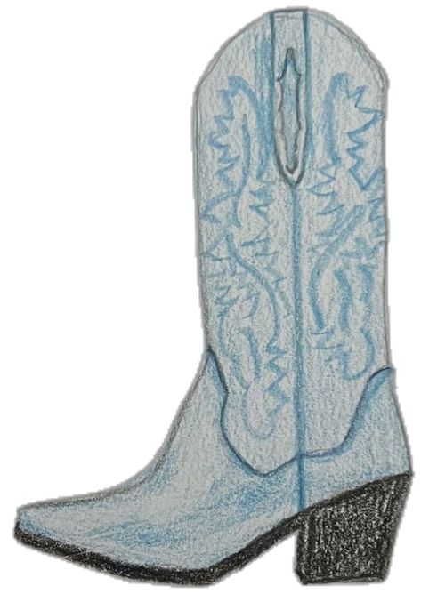 Boot Sketch, Cowboy Boot Art, Boot Art, Blue Cowboy Boots, Sketch Art, Cowboy Boot, Cowboy Boots, Cowboy, Art Drawings