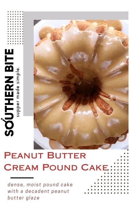 Peanut Butter Cake Recipe Easy, Peanut Butter Pound Cake Recipe, Peanut Butter Pound Cake, Peanut Butter Desserts Easy, Peanut Butter Glaze, Condensed Milk Cake, Butter Desserts, Butter Pound Cake, Moist Pound Cake