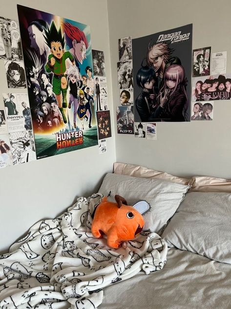 Anime Bedroom Ideas For Boys, Room Decor Bedroom Anime, Anime Room Aesthetic, Otaku Bedroom, Anime Room Ideas, Otaku Room Aesthetic, Otaku Aesthetic, Anime Bedroom Ideas, Anime Bedroom