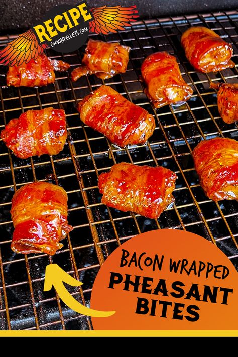 Bacon Wrapped Pheasant Recipes, Bacon Wrapped Pheasant, Pheasant Appetizer Recipes, Grilled Pheasant Recipes, Pheasant Breast Recipes, Wild Pheasant Recipes, Smoker Meat Recipes, How To Cook Pheasant, Pheasant Recipes