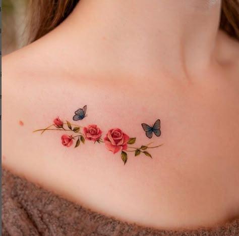 rose tattoo Rose Bush Tattoo, Bush Tattoo, Evermore Tattoo, Chaos Tattoo, Enough Tattoo, Minimal Tattoo Ideas, Roots Tattoo, Colour Tattoo For Women, Dragon Tattoo Ideas