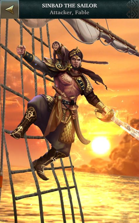 SINBAD THE SAILOR, Attacker, Fable D D Rogue, Sinbad The Sailor, Spirit Game, Green Knight, Literary Characters, Guild Wars 2, Legends And Myths, Prince Of Persia, Guild Wars