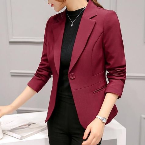 cd0dce8fca267bf1fb86cf43e18d5598desc48213153ri Slim Blazer, Formal Blazer, Work Blazer, Womens Jackets Casual, Women Blazer, Women's Suits, Office Fashion Women, Work Suits, Pocket Jacket