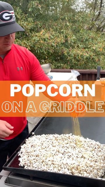 Benton Palmer on Instagram: "Have you ever made popcorn on your griddle? It’s a fun experience for the family! #blackstone #baconup #popcorn #griddleideas #outdoorcooking #cookingoutside" Blackstone Popcorn Recipe, Popcorn On Blackstone, Popcorn On The Blackstone, Blackstone Popcorn, Griddle Ideas, Blackstone Cooking, Griddle Cooking Recipes, Camping Foods, Camping Meal