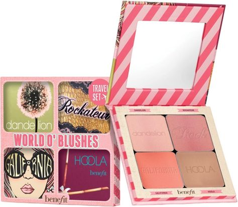 Benefit World O' Blushes Mini Cheek Palette ($35) launched today at ulta.com for Holiday 2019. Benefit launched a mini Box o' Powder set last year but I'm Benefit Blush, Benefit Hoola, Gloss Eyeshadow, Benefit Makeup, Matte Bronzer, Cheek Palette, Bronzing Powder, Beauty Lipstick, Blush Palette