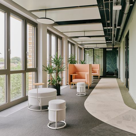 Several of our pieces of furniture can be found in the newly designed workspaces at ThoughtWorks in Berlin. Designed by carcasse Berlin, the inviting offices also offer space for retreat and concentrated work. 📷 Franz Grünewald #newwork #openspacedesign #officedesign #bürodesign Fun Lounge Room Ideas, Consultation Room Design, Architecture Office Interior Design, Office Open Space, Office Working Space, Futuristic Office Design, Innovative Office Design, Coworking Office Design, Interior Office Design