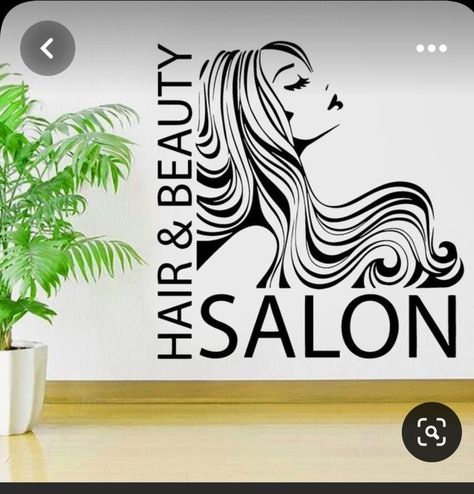 Hair Stickers Beauty, Barbershop Sticker, Hair Salon Wallpaper, Beauty Salon Wallpaper, Beauty Saloon Logo, Beauty Salon Wall Art, Hair Salon Art, Salon Decals, Salon Wallpaper