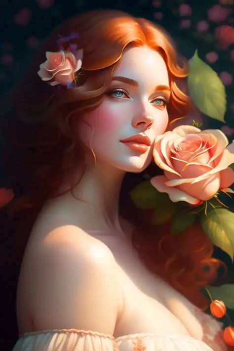 Focus Illustration, Greg Rutkowski, Artstation Concept Art, Ceramic Tile Art, Vintage Flowers Wallpaper, Romantic Girl, Alphonse Mucha, Blonde Women, Blonde Girl