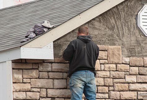 7 Reasons You Don’t Want Stone Veneer Siding - Feldco Factory Direct Exterior Rock Siding, Stone Panels Exterior, Rock Siding, Rock Veneer, Stone Siding Exterior, Stone Veneer Exterior, Faux Stone Veneer, Stone Veneer Siding, Faux Stone Siding