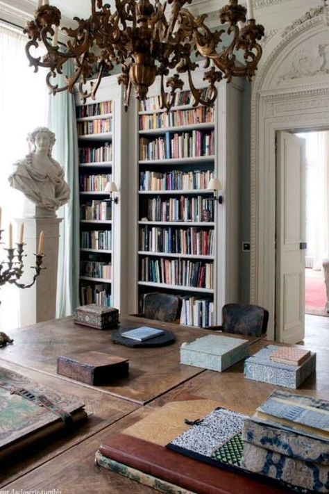 Parisian Apartment, Home Libraries, Paris Apartments, French Interior, Classic Interior, Home Library, Vintage Modern, New Wall, Apartment Decor