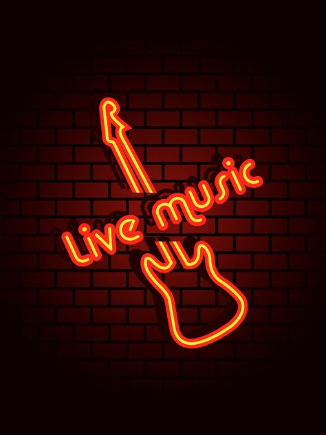 music | Must-See Live Music Live Music Bar, Music Bar, Music Signs, Beer Pub, Flyer Ideas, Music Backgrounds, Skull Wallpaper, Neon Light Signs, Man Style