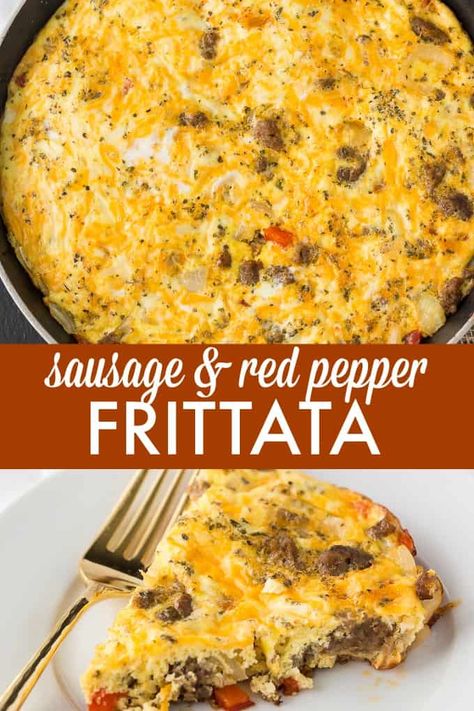 Sausage Pepper Quiche, Breakfast Sausage Stuffed Peppers, Chicken Sausage Frittata, Sausage Egg Frittata, Frittata Recipes Breakfast Sausage, Sausage And Pepper Frittata, Low Carb Brunch, Fritata Recipe Breakfast Easy Sausage, Crockpot Casseroles