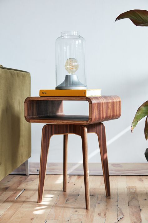 Mcm Plant Stand, Mid Century Modern End Table, Modern End Table, Mid Century Modern Wood, Mcm Furniture, Wood End Table, Wood Side Table, Modern End Tables, Mid Century Modern Living Room