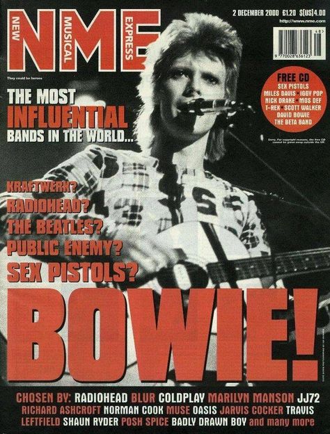 David Bowie Absolute Beginners, Reading Magazine, Punk Magazine, Nme Magazine, Music Reading, Nick Drake, Mick Ronson, Newspaper Front Pages, All The Bright Places