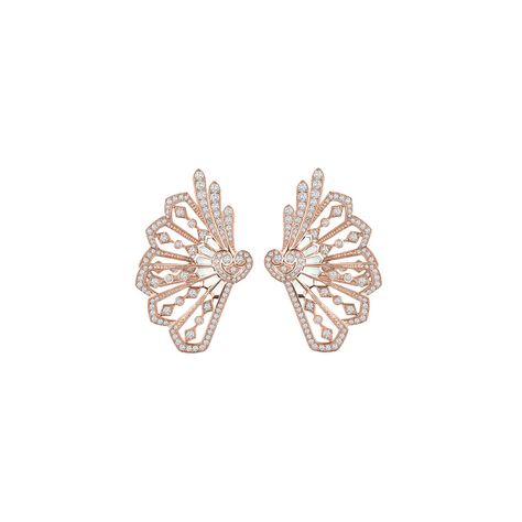 Fanfare Classic Earrings Mother of Pearl - Garrard Pearl House, Gold Ear Climbers, Fan Jewelry, Ear Climbers, Classic Earrings, Fan Earrings, Stone Collection, Gemstone Jewellery, Earrings Rings