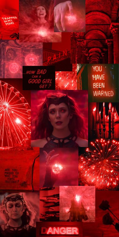 neon red wallpaper inspired with the one and only Scarlet Witch Marvel Scarlet Witch Wallpaper, Scarlet Witch Wallpaper Iphone, Scarlet Witch Background, Scarlet Witch Wallpaper Aesthetic, Assassin Vibes, Neon Red Wallpaper, Scarlet Witch Lockscreen, Marvel Bag, Scarlet Witch Halloween