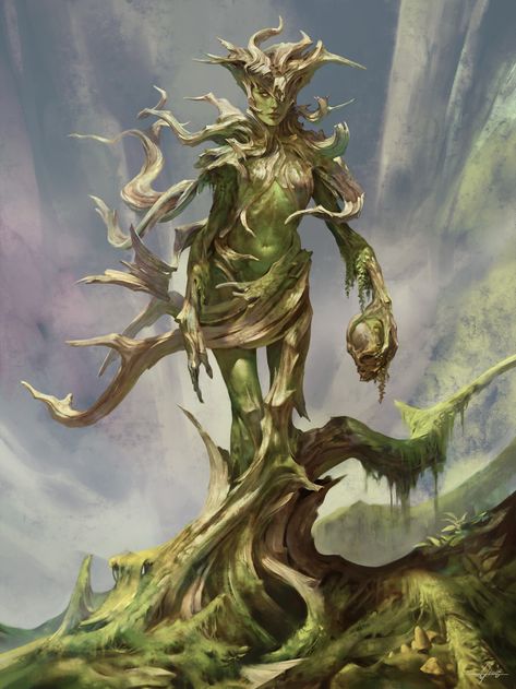 ArtStation - Elemental, Christophe Young Elemental Creature Art, Sacred Earth, Rpg Dice, Nature Spirits, Forest Spirit, Fantasy Forest, 다크 판타지, Forest Creatures, Fantasy Races