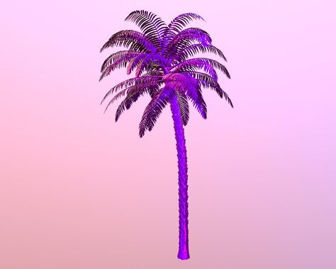 Palm Tree 3D Object - Material Test Vaporwave Palm Trees, 3d Palm Tree, Creative Doodles, Palm Tree Png, Instagram Storie, 3d Object, Big Art, Graphic Design Fun, Futurism