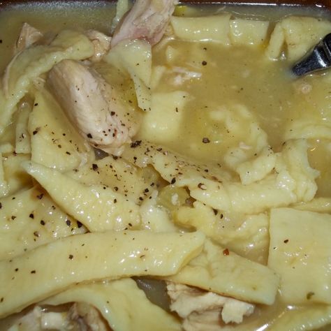 Homemade Noodles And Turkey - Delicious! Turkey And Noodles Recipe, Egg Noodles Recipe, Soup Turkey, Noodle Recipes Homemade, Chicken And Egg Noodles, Turkey Noodle Soup, Egg Noodle Recipes, Homemade Egg Noodles, Noodles Soup