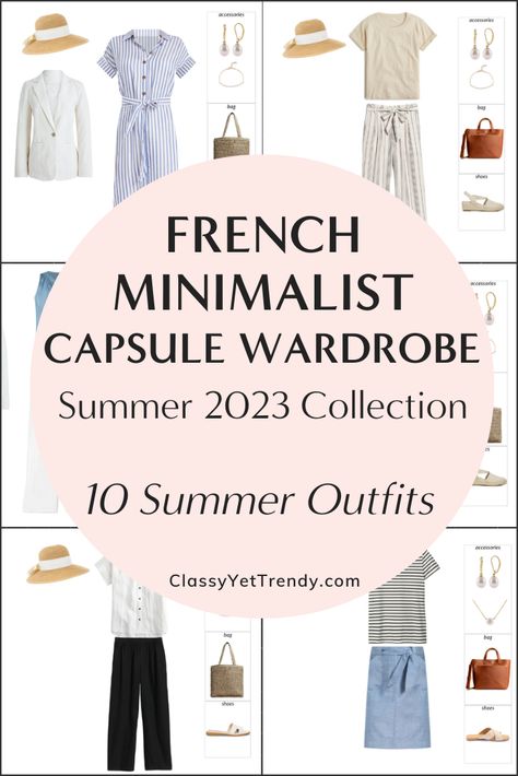 Minimalist Summer Wardrobe, French Minimalist Wardrobe, Travel Capsule Wardrobe Summer, 2018 Outfits, French Capsule Wardrobe, French Minimalist, 27 Piece, Pieces Outfits, French Wardrobe