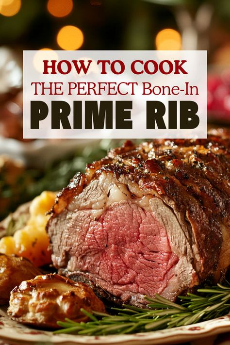 Bone In Prime Rib Roast Recipe, Bone In Prime Rib Roast, Best Prime Rib Recipe Ever, Prime Rib Roast Recipe Bone In, Bone In Prime Rib, Best Prime Rib Recipe, Prime Rib Recipe Easy, Prime Rib Seasoning, Cooking Prime Rib Roast