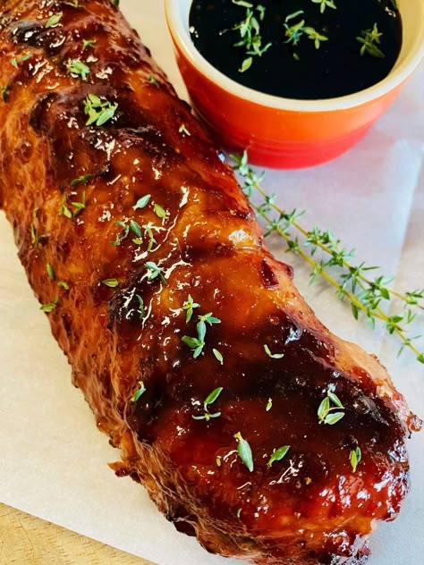 Loin Roast Recipes, Bourbon Pork Tenderloin, Pork Tenderloin Glaze, Sauce For Pork Tenderloin, Bourbon Pork, Grilled Pork Tenderloin Recipes, Peach Bourbon, Smoked Pork Tenderloin, Random Texts